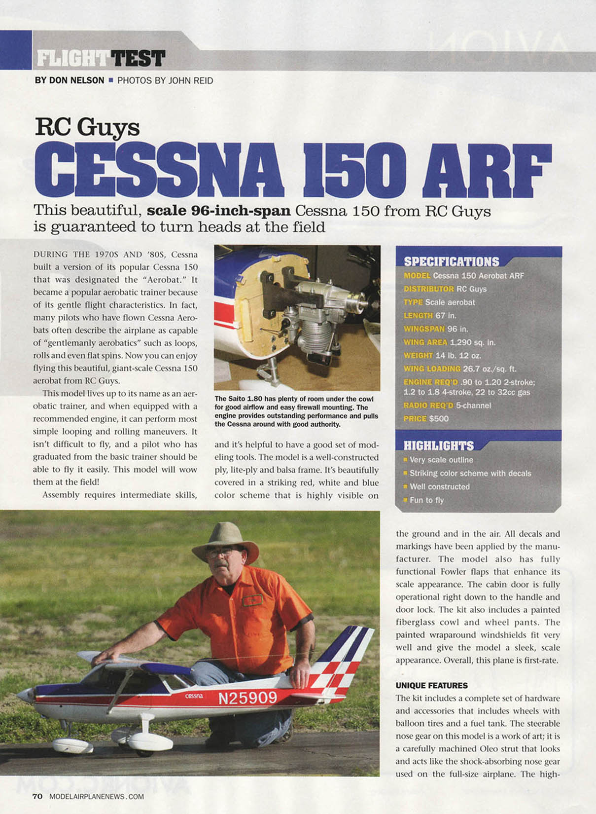 Rc guys sales cessna 150
